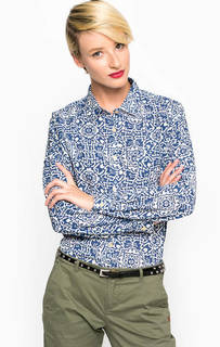 Рубашка из хлопка и вискозы оверсайз Maison Scotch