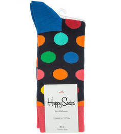 Разноцветные хлопковые носки в горошек Happy Socks