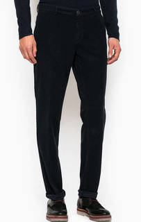 Зауженные синие брюки из хлопка Trussardi Jeans