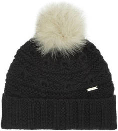 Шерстяная шапка с меховым помпоном Woolrich