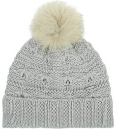 Шерстяная шапка с меховым помпоном Woolrich