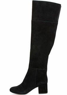 Замшевые сапоги-ботфорты на каблуке Clarks