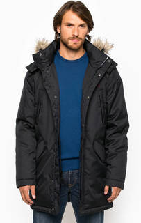 Удлиненный пуховик со съемным капюшоном Fred Perry