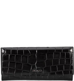 Кошелек из глянцевой кожи с выделкой под рептилию Picard