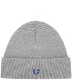 Шерстяная шапка с логотипом бренда Fred Perry