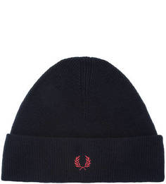 Шерстяная шапка с логотипом бренда Fred Perry