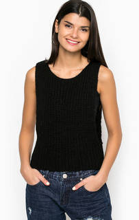 Жилет из акрила и шерсти с удлиненной спинкой Glamorous