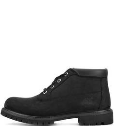 Ботинки из нубука черного цвета Timberland