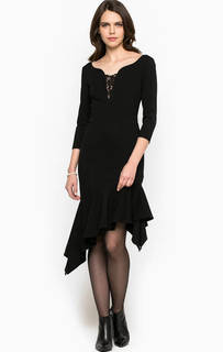 Черное платье с кружевными вставками Miss Sixty