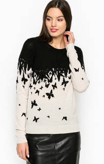 Шерстяной джемпер с отделкой стразами Patrizia Pepe