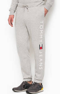Серые брюки с логотипом бренда Hilfiger Denim