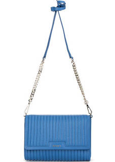 Синяя кожаная сумка через плечо Dkny