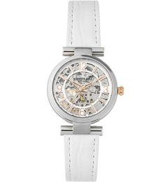 Механические часы с белым кожаным браслетом Kenneth Cole
