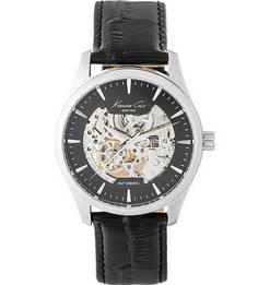 Механические часы с кожаным браслетом Kenneth Cole