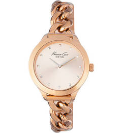 Часы с металлическим браслетом золотистого цвета Kenneth Cole