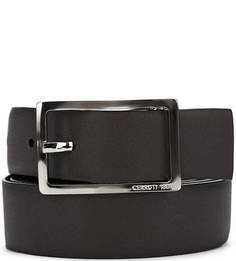Двусторонний кожаный ремень с дополнительной пряжкой Cerruti 1881