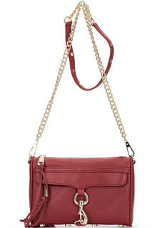 Красная кожаная сумка через плечо Rebecca Minkoff