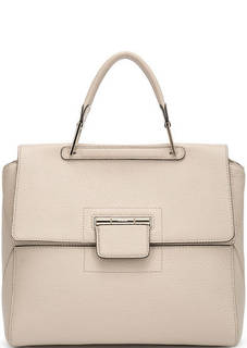 Кожаная однотонная сумка с короткой ручкой Furla