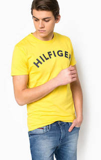 Хлопковая футболка с принтом Hilfiger Denim