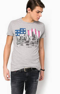 Хлопковая футболка с круглым вырезом Hilfiger Denim