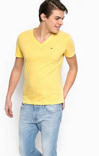 Желтая футболка с короткими рукавами Hilfiger Denim