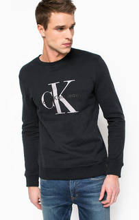 Хлопковый свитшот с принтом Calvin Klein Jeans