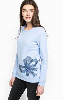 Хлопковый свитшот с вышивкой Tommy Hilfiger