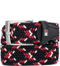 Текстильный ремень с прямоугольной пряжкой Tommy Hilfiger