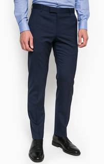Синие зауженные шерстяные брюки Strellson