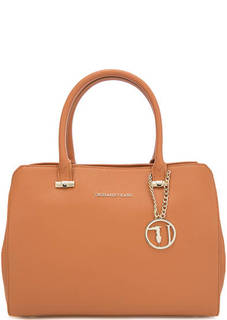 Коричневая сумка с одним отделом Trussardi Jeans