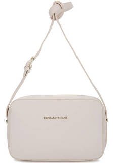 Сумка через плечо молочного цвета Trussardi Jeans