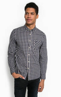 Рубашка из хлопка в клетку с нагрудным карманом Mustang