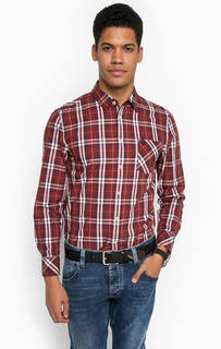 Рубашка из хлопка в клетку с нагрудным карманом Mustang