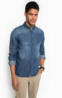 Джинсовая рубашка с нагрудным карманом Mustang