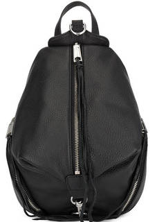 Черный кожаный рюкзак с одним отделом Rebecca Minkoff