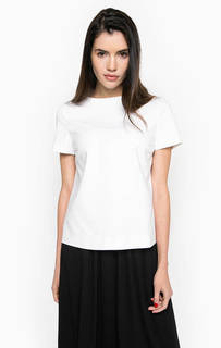Белая блуза с застежкой на спинке Stefanel