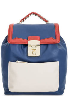 Синий рюкзак с одним отделом Trussardi Jeans