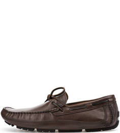 Коричневые кожаные мокасины Geox