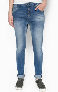Синие джинсы бойфренд с потертостями Replay