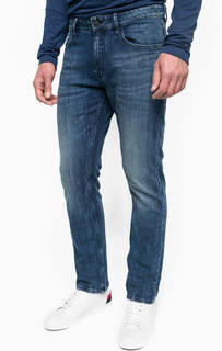 Синие джинсы с легкими заломами Calvin Klein Jeans