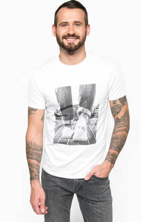 Футболка из хлопка с принтом Armani Jeans