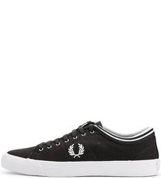 Текстильные черные кеды Fred Perry