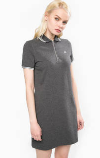 Платье из хлопка с вырезом на молнии Fred Perry