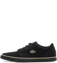 Текстильные черные кеды Lacoste