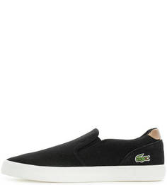 Текстильные слипоны с замшевой вставкой Lacoste