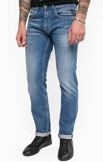 Зауженные джинсы с потертостями Replay