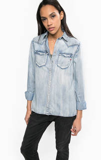 Джинсовая рубашка на кнопках Replay