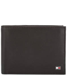 Кожаное коричневое портмоне Tommy Hilfiger