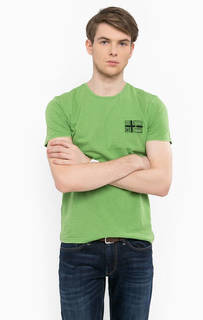 Хлопковая зеленая футболка Napapijri