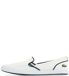 Слипоны молочного цвета Lacoste